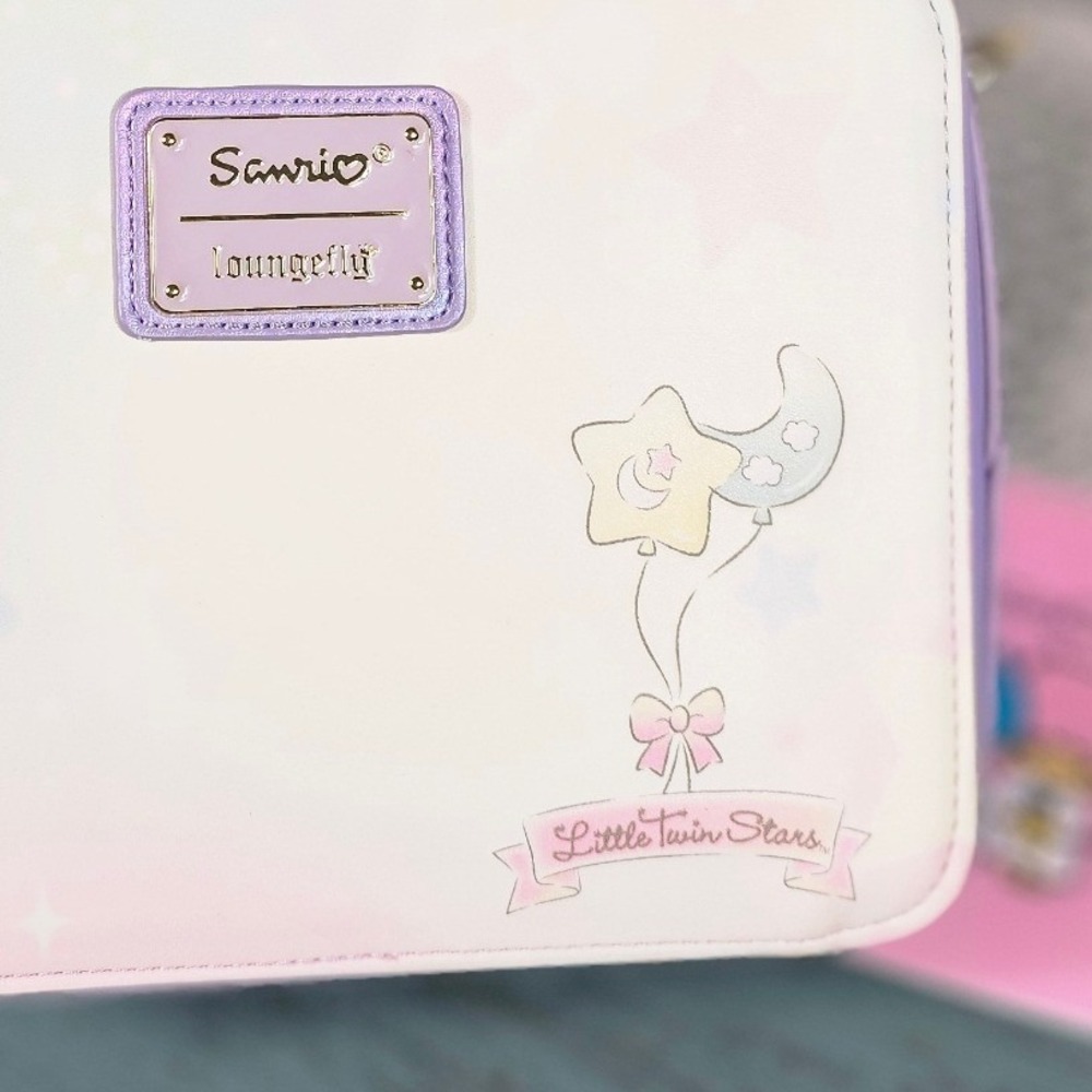 Loungefly Sanrio Little Twin Stars Carnival Crossbody Bag Purple SANTB1697 NEW - Picture 2 of 8